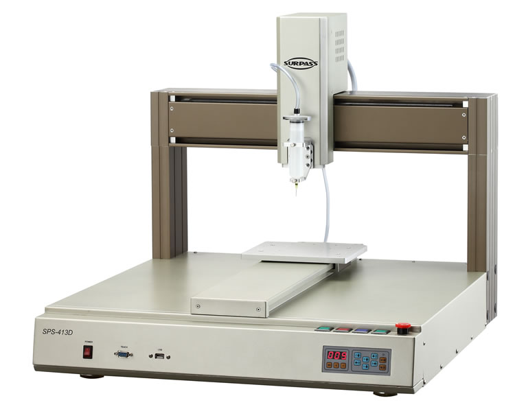 三軸桌面式硅膠密封膠點(diǎn)膠機(jī)SPS-413D